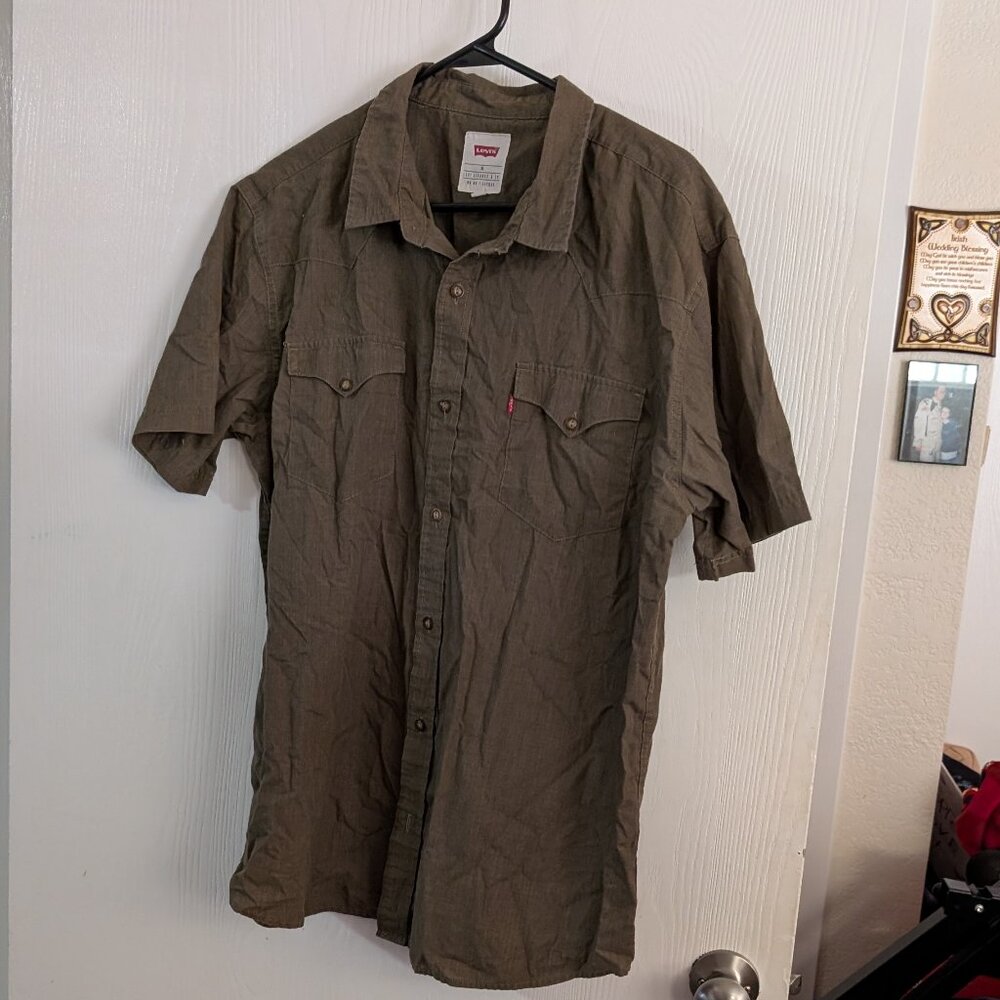 Forest green Levi button down